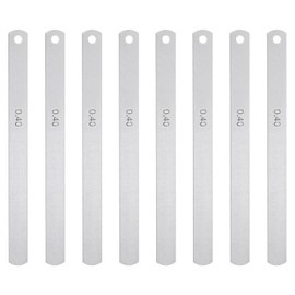 HARFINGTON 8 Blades Metric Steel Feeler Gauge, 0.4mm Thickness Filler Gauge, Offset Valves, Guitar Gauge Gage Measuring Tool, for Gap Width Thickness Measuring