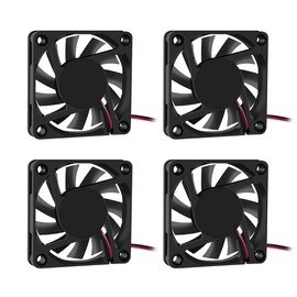 DORHEA Double Ball Bearing Fan 60x60x10mm DC 12V Brushless 6010 Fan Replacement Ball Bearing 60mm 10mm Cooling Fan DIY PC Computer Case Fan 2 Pin Case Fan (4 Pcs