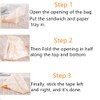 Plastic Sandwich Packaging Bags Transparent Sandwich Containers, Easy to Tear
