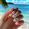 Beach Vacation Press on Nails Coconut Tree Design Fake Nails