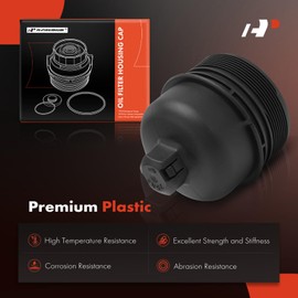 A-Premium Oil Filter Housing Cap Assembly Compatible with Land Rover Range Rover Evoque 2012-2020, Discovery Sport 2015-2020, 2.0L, Oil Filter Housing Cover, Replace# LR006205