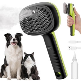 Pecute Self-Cleaning Steam Dog Cat Brush for Heavy Shedding/Long Coats