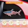 Shark Fishing Sticker: Tactical Shark Fish USA Flag Sticker Decal