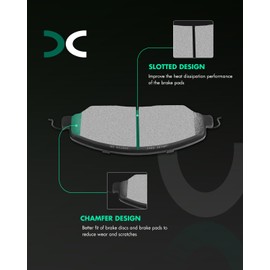 SCITOO D1081-7986 Front Brake Pads Fit For 2005 2006 2007 2008 2009 2010 For Ford Mustang