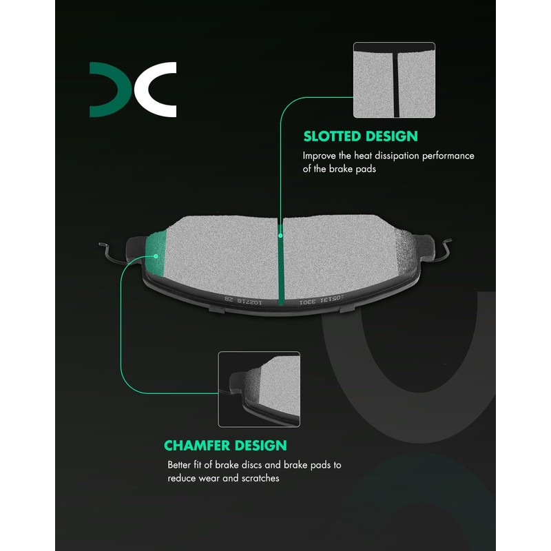 SCITOO D1081-7986 Front Brake Pads Fit For 2005 2006 2007