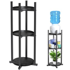 NANATI Water Dispenser Stand, 5 Gallon Water Stand with Heavy Wooden Base, Water Jug Stand for 1-5 Gallon Water Bottles, Water Bottle Stand for Kitchen Office Gym, 33.07" H x 12.99" W