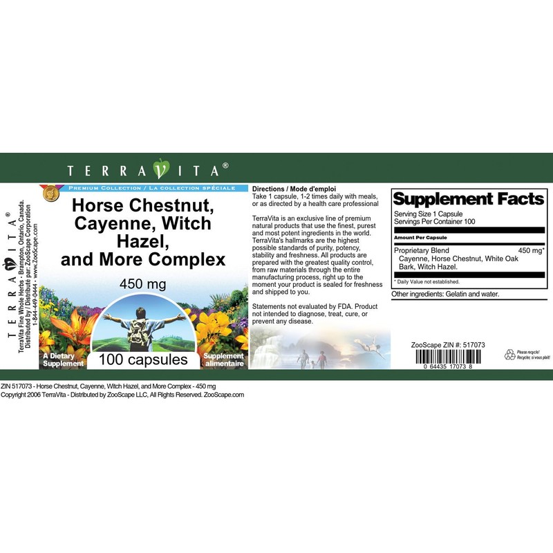Terravita Horse Chestnut, Cayenne, Witch Hazel, and More Complex -
