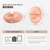 Handcrafted Minimalist Stone Phone Stand for Desk - Orange Granite
