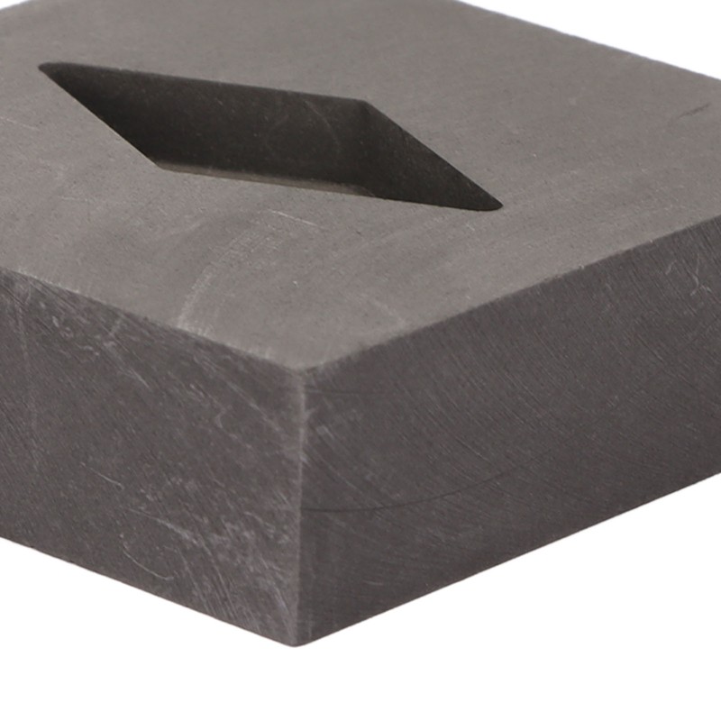 Graphite Crucible Rhombus Shape Metal Refining Scrap Melting Ingot 50