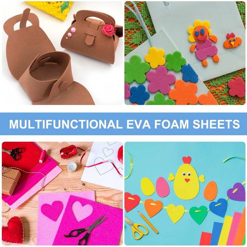 PATIKIL 20 Pcs Red EVA Foam Sheets, 12 x 8