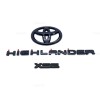 Toyota 2020-2025 HIGHLANDER AWD XSE Matte BLACKOUT EMBLEM OVERLAY KIT