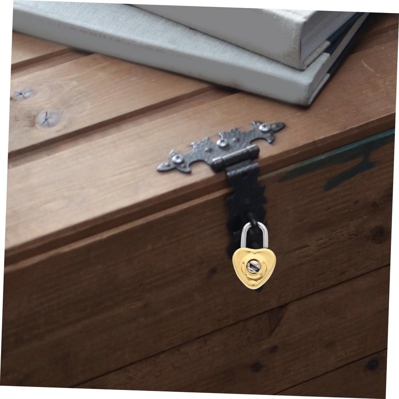 Gatuida 1set Mini Heart Shaped Padlock Cute Decorative Locks with