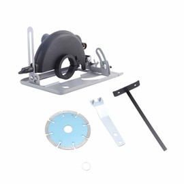 Angle Grinder Cutting Bracket Protective Cover Adjustable Mill Shield Accessories with Guide Gauge and Stone Saw Blade