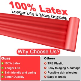 Fitness Bands, Gymnastics Band, 2 m Long, Strong Resistance Bands, Fitness Bands, Ideal for Yoga, Pilates, Strength Training, Fitness Band, Fitness Bands for Men, Women, with Training Instructions