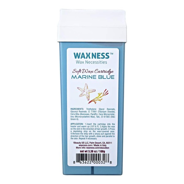 Waxness Wax Necessities Marine Blue Polymer Soft Wax Cartridge 3.38 Ounces