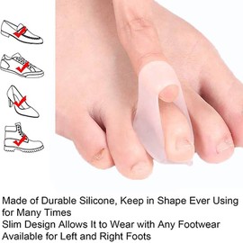 Big Toe Separatoren, 12 Stück Silikon Zehenspreizer für überlappende Zehen, Ballenzeh-Korrektoren für Ballenzeh-Schmerzlinderung