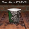 200 Paper Coffee Cups 65ml Italy Black Eco-Friendly Biodegradable Disposable