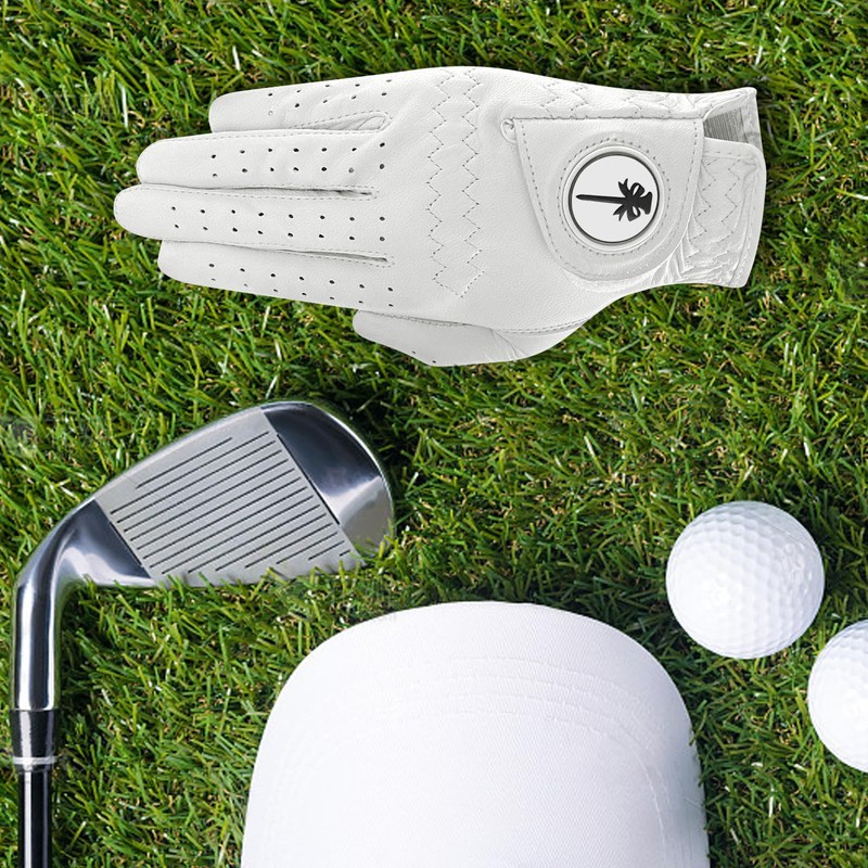 CROWNBLANKS Women's Left Hand Golf Glove, 1 Piece Soft Cabretta