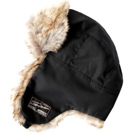 Avilex Military Bomber Cap, Aviator Cap, Flight Cap, Ear Muff Armuff, Pilot Cap, Black