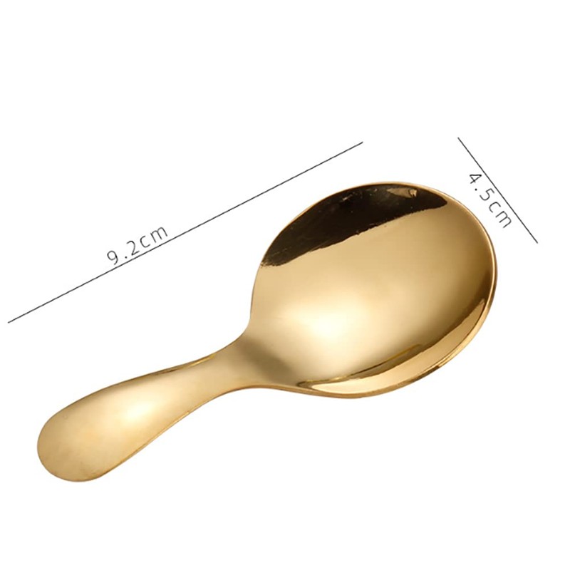 JIHUOO 6 Pieces Small Stainless Steel Salt Spoons Tea Spoons