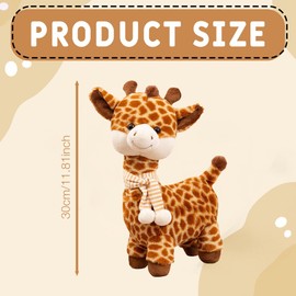 Mineup Giraffe Cuddly Toy, 30 cm Plush Toy, Giraffe, Cute Cuddly Toy, Soft Toy Doll, Plush Toy Doll, Large Plush Toy Giraffe, Birthday Gift for Children, Boys and Girls