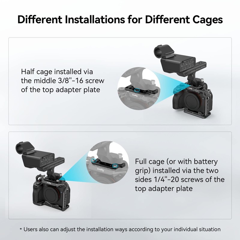SMALLRIG Mounting Plate Adapter Plate for Attaching FX3 / FX30