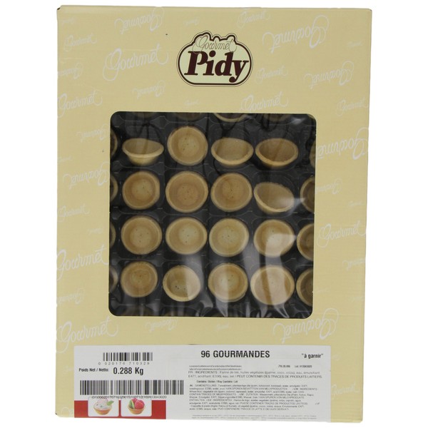 Pidy Gourmande Mini Savoury Quiche Cases, 4 cm Diameter - 96 Portions