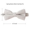 Spring Notion Mens' Linen Blend Suspenders and Bow Tie Set