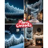 Vynoblip Christmas Icicle Lights Outdoor,8 Modes Indoor Decor String Lights