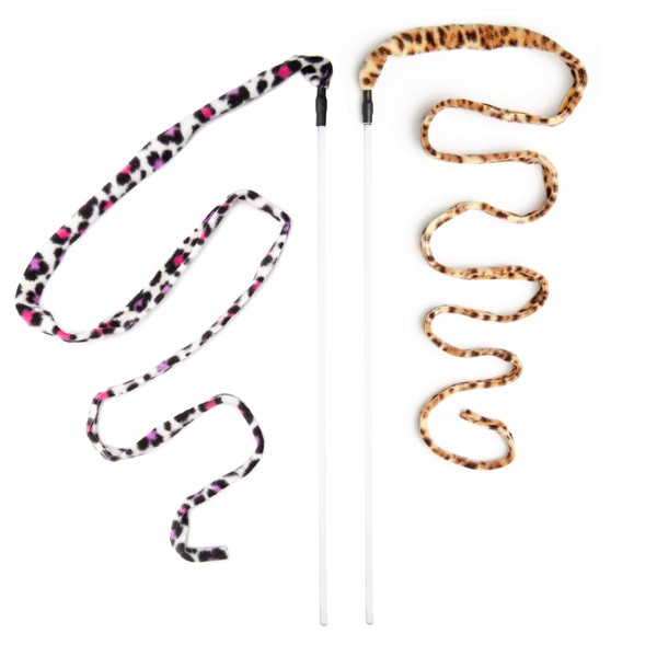 CAT DANCER Jungle Cat Wand 2 Pack, Multi Color (305),Medium