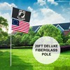 20ft Deluxe Fiberglass Residential Flag Pole - for Multiple Flags