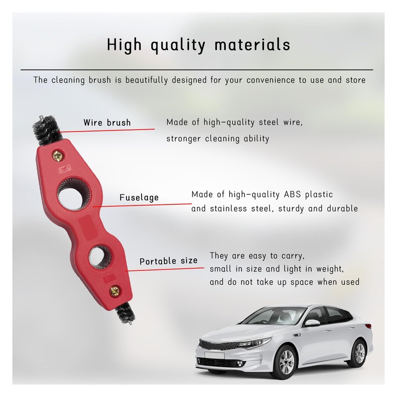 Dickno 2 PCS Car Battery Terminal Cleaning Brush, 4 in