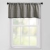 Bee and Willow Woven Basketweave Charcoal Rod Pocket Lined Curtain