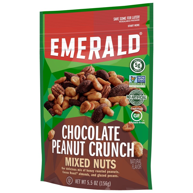 Emerald Nuts, Salty Sweet Chocolate Peanut Butter Mixed Nuts, 5.5