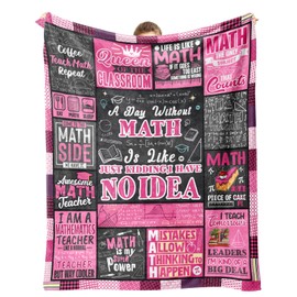 VHIKMLY Math Teacher Gift, Math Gifts, Teacher Appreciation Gifts, Graduation/Birthday Christmas for Math Lovers Throw Blanket 60"x50"