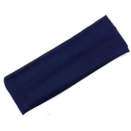 Mytoptrendz Wide Headband Girls Kylie Hairband Elasticated Fabric Women Soft Yoga Hair Wrap Unisex Hair Bandeau for Men Sports (Navy)