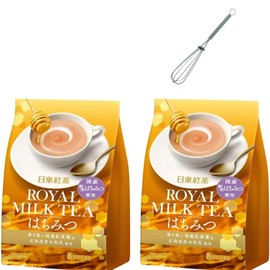 Nitto Royal Milk Tea Japanese Honey Flavor 16 Servings (8 Sticks x 2 Packs) And Stirring Rod