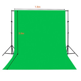 Green Screen Backdrop Bonvvie 1.8x2.8m/6x9ft Photo Studio Photography Background, Green Chromakey Muslin Screen for Photography Studio, Television, Zoom, YouTube, Online Meeting