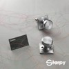 STARPY 6 Pack Brushed Nickel Door Knobs with Square Rosette,Pismo