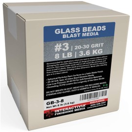 INTERACTIVIA #3 Glass Beads - 8 lb or 3.6 kg - Blasting Abrasive Media (Course)