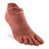Injinji Run Lightweight No-Show Rust, S, brown