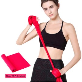 GOAITOU Resistance Bands, Professional Latex Elastic Exercise Bands Long Stretch Bands for Physical Therapy, Recovery, Yoga, Pilates, at-Home or The Gym Workouts, Fitness, Strength Training (RED)