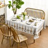 Artoid Mode Polka Dot Bunny Rabbits Carrots Easter Table Cloth,