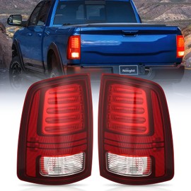 Nilight Taillight Assembly Compatible with 2013 2014 2015 2016 2017 2018 Dodge Ram 1500 2014-2018 Ram 2500 3500 LED Style Driver Side and Passenger Side Rear Tail Light with Bulbs