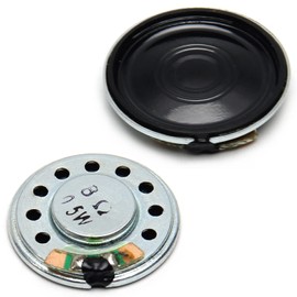 Fielect 2Pcs DIY Magnetic Speaker 0.5W 8 Ohm 26mm Diameter Round Shape Replacement Loudspeaker