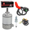 Starter Motor & Relay Ignition Coil Spark Plug Kit Compatible