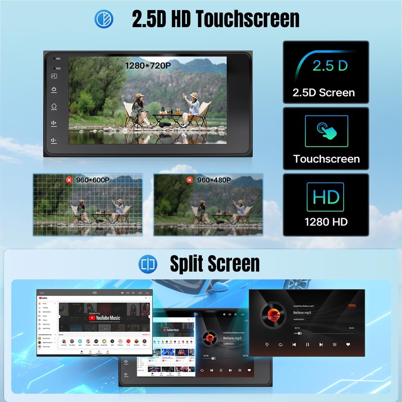 Leadfan Android Car Radio for Toyota 4Runner 2003-2009 Tundra 2003-2006