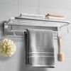 23.2 Inch Bathroom Towel Rack, Foldable Towel Holder with Movable