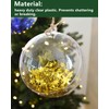30 Pcs Christmas Baubles Clear Plastic Transparent Baubles Fillable Xmas