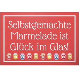 DankeDir! Homemade Jam Happiness in Glass Sign 30 x 20 cm Party Decoration Birthday Gift Idea Birthday Gift Women Birthday Girlfriend
